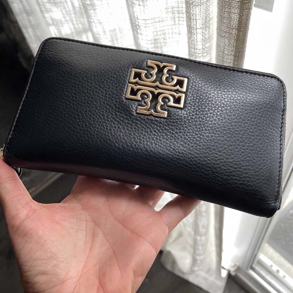 Tory Burch Wallet, Black with Gold